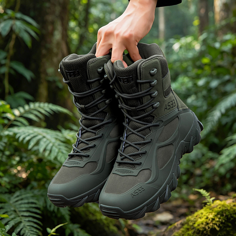 Hunting Outdoor Stores - Bottes tactiques pour hommes, bottes d'entraînement