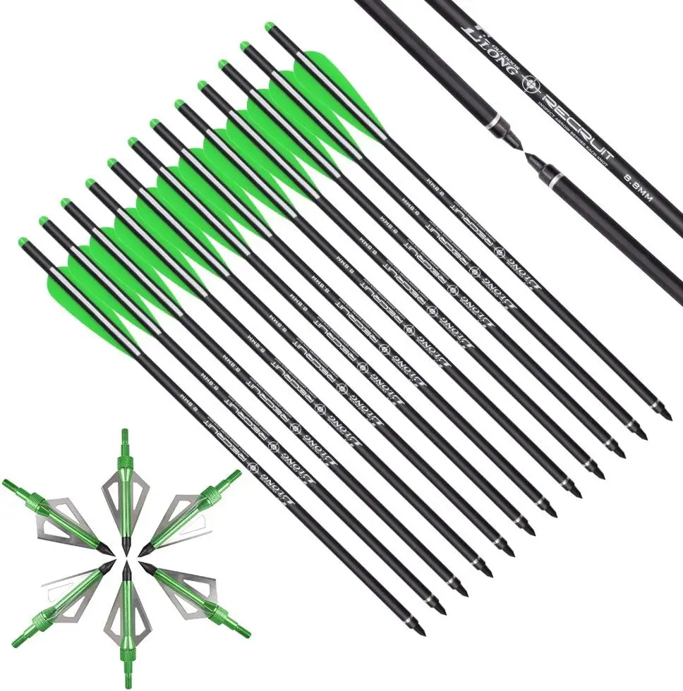Crossbow Bolt Broadhead - Boulons d'arbalète Elong 20 pouces en