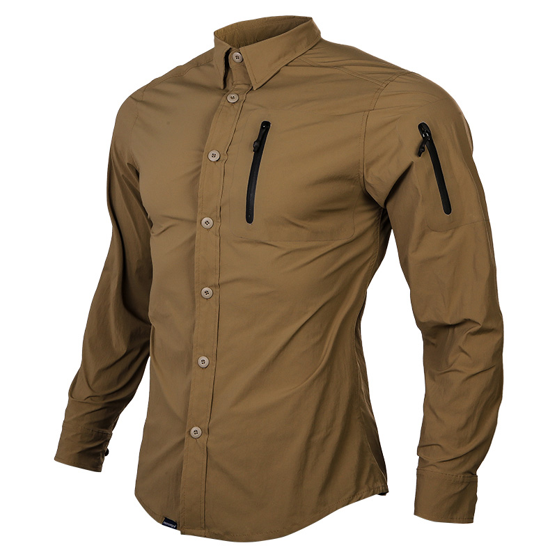 Hunting Outdoor Shirts - Levez songear-T-shirt Bleu à Triple Module