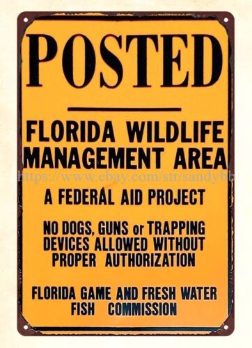 Panneau métallique en étain po - Florida Hunting Fishing & Outdoor Adventures avis et prix