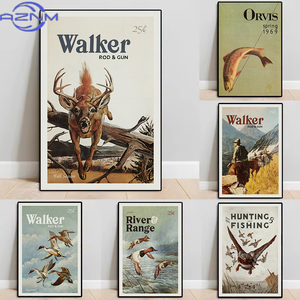 AZNM – affiche rétro sur toile - Outdoor Hunting Paintings avis et prix